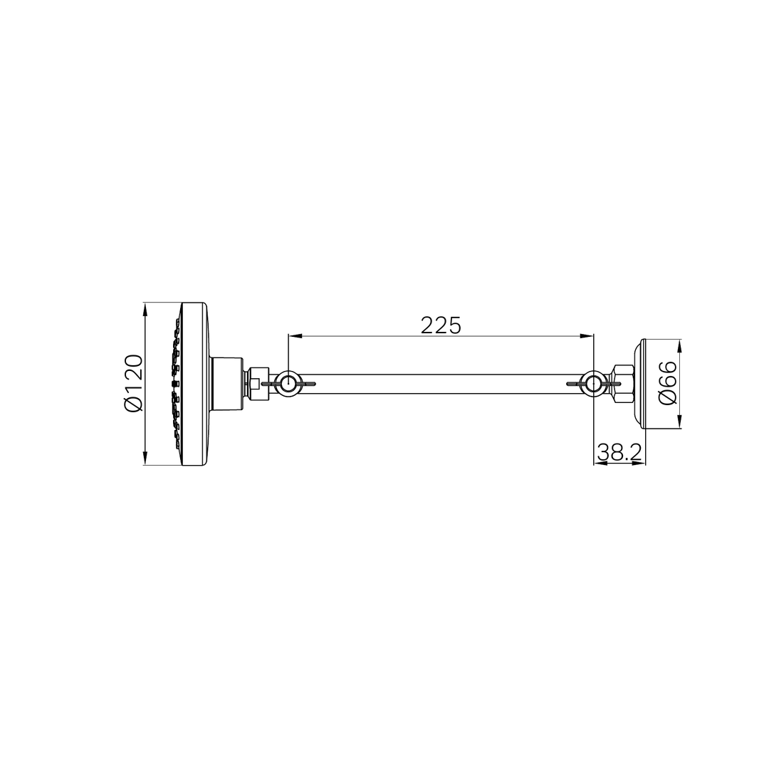 X Plus All Direction Nero Shower Head - Matt Black