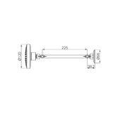 X Plus All Direction Nero Shower Head - Matt Black