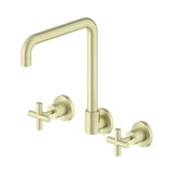 Nero X Plus Wall Kitchen Set Swivel Spout - Brushed Gold