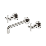 Nero X Plus Wall Basin Set 215Mm - Brushed Nickel