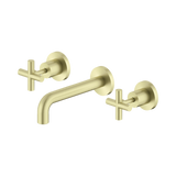Nero X Plus Wall Basin Set(180Mm Spout) - Brushed Gold