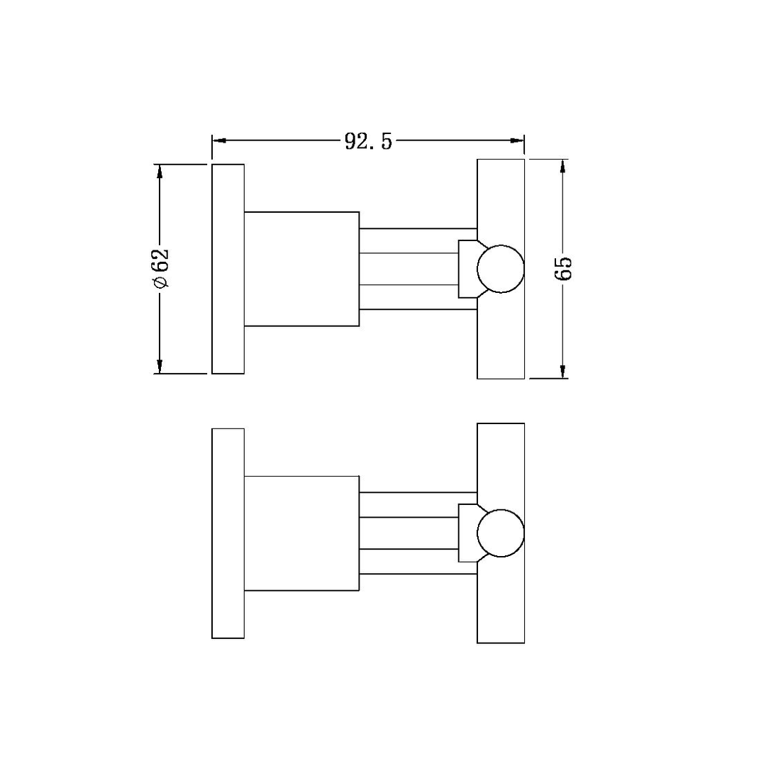 Nero X Plus Wall Top Assemblies (Pair) 35mm Cartridge - Matte Black