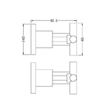 Nero X Plus Wall Top Assemblies (Pair) 35mm Cartridge - Matte Black