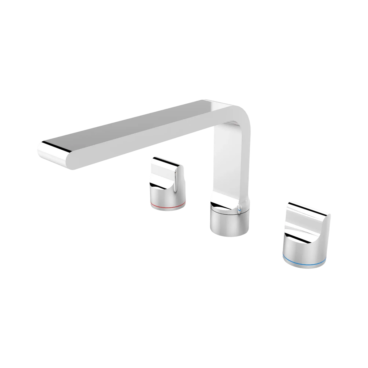 Nero Pearl Bath Set With Swivel Spout - Chrome