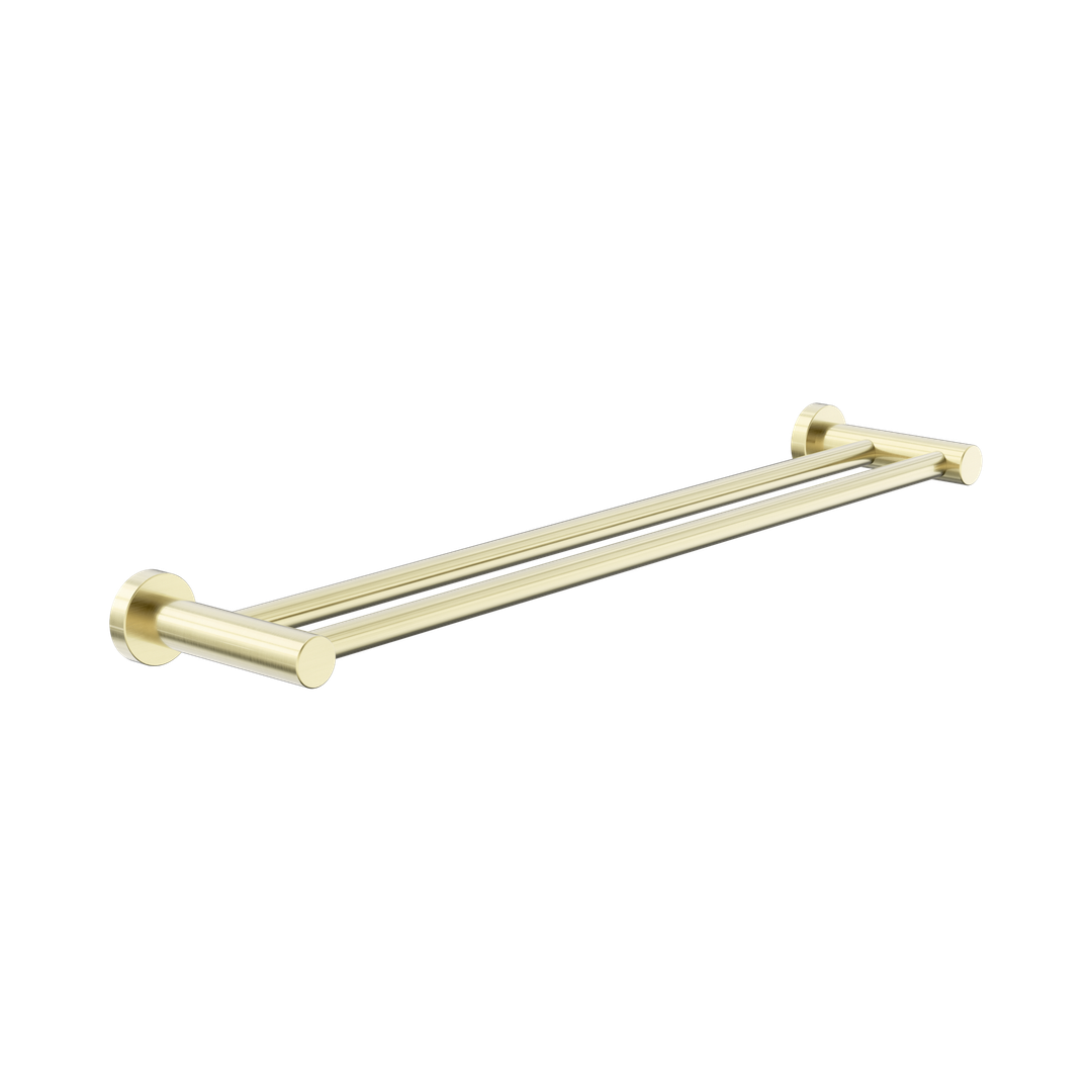 Nero Dolce II Double Towel Rail 600Mm - Brushed Gold