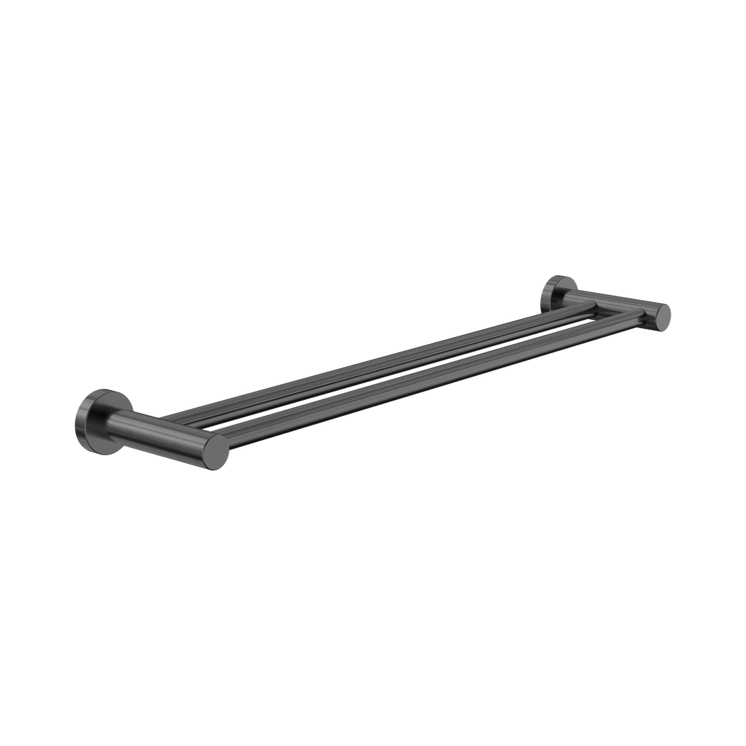 Nero Dolce II Double Towel Rail 600Mm - Gunmetal