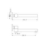 Nero Dolce Wall Mounted Swivel Bath Spout - Chrome