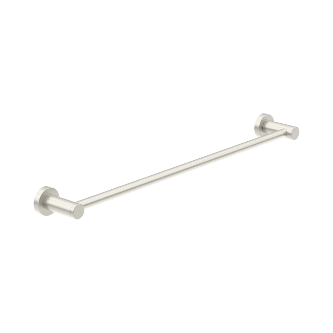 Nero Dolce II Single Towel Rail 800Mm - Brushed Nickel