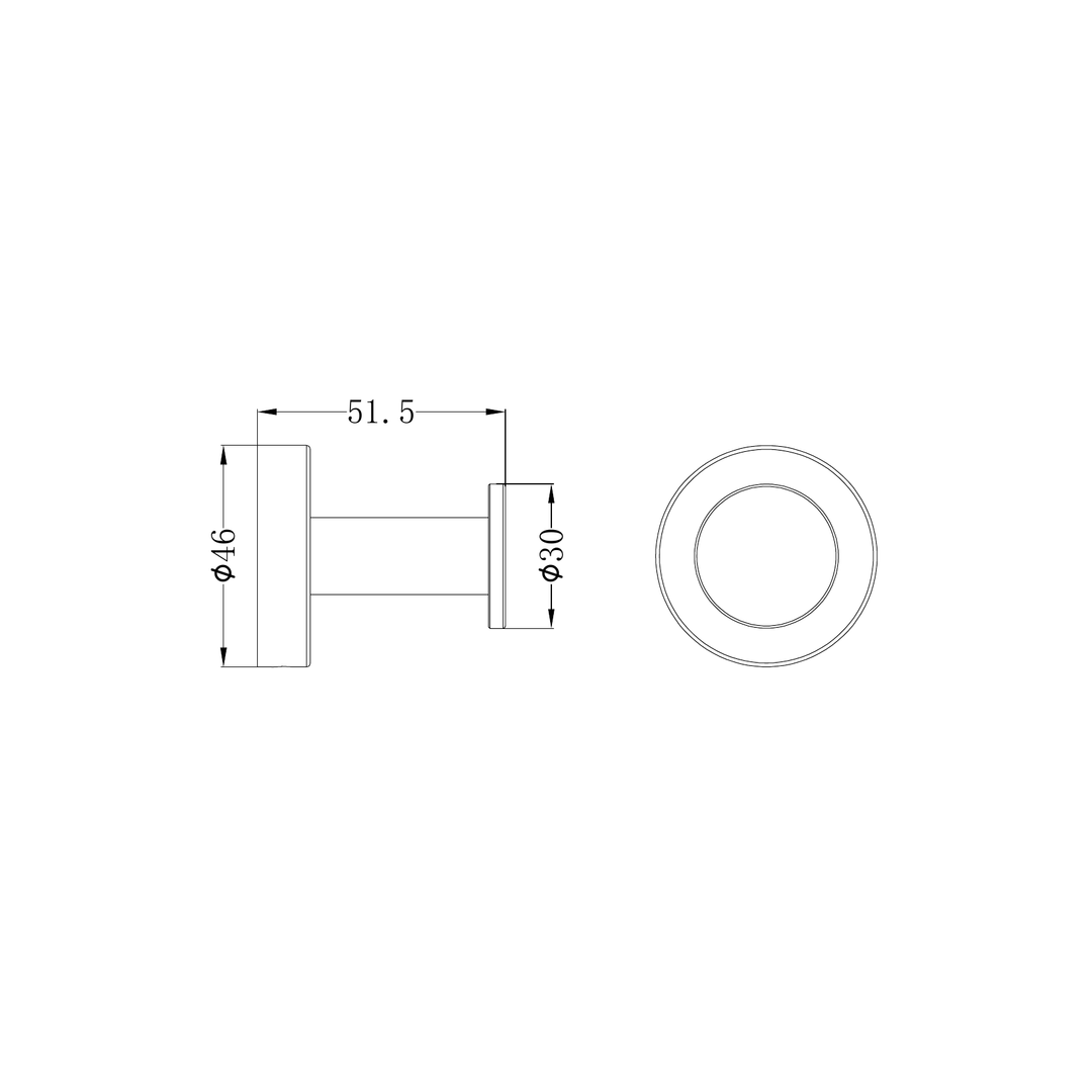 Classic Nero Robe Hook - Matte Black