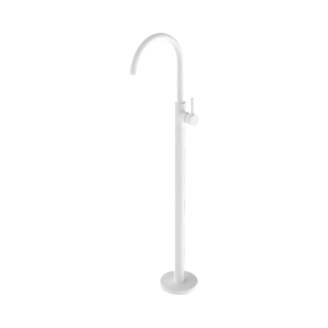 Nero Mecca Freestanding Bath Mixer - Matte White