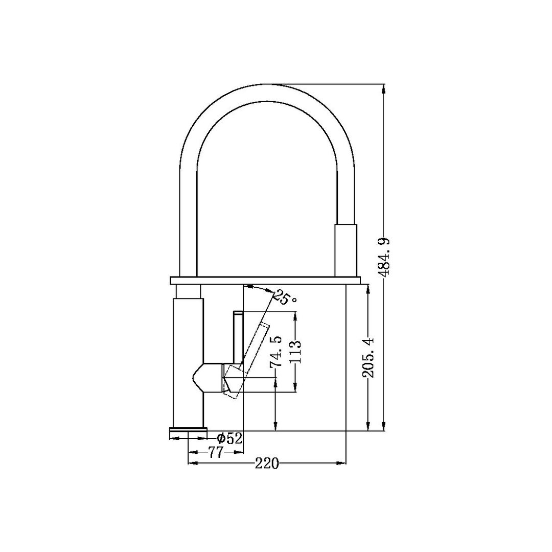 Rita Pull Out Sink Nero Mixer Shower - Chrome/Black Hose