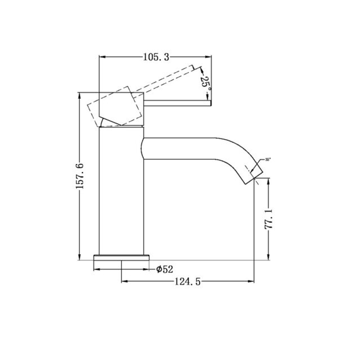 Mecca Basin Nero Mixer - Matt Black
