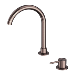 Nero Mecca Hob Basin Mixer Round Swivel Spout - Brushed Bronze