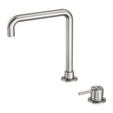 Nero Mecca Hob Basin Mixer Square Spout - Brushed Nickel