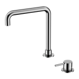 Nero Mecca Hob Basin Mixer Square Spout - Chrome