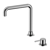 Nero Mecca Hob Basin Mixer Square Spout - Chrome