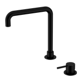 Nero Mecca Hob Basin Mixer Square Spout - Matt Black