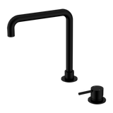 Nero Mecca Hob Basin Mixer Square Spout - Matt Black