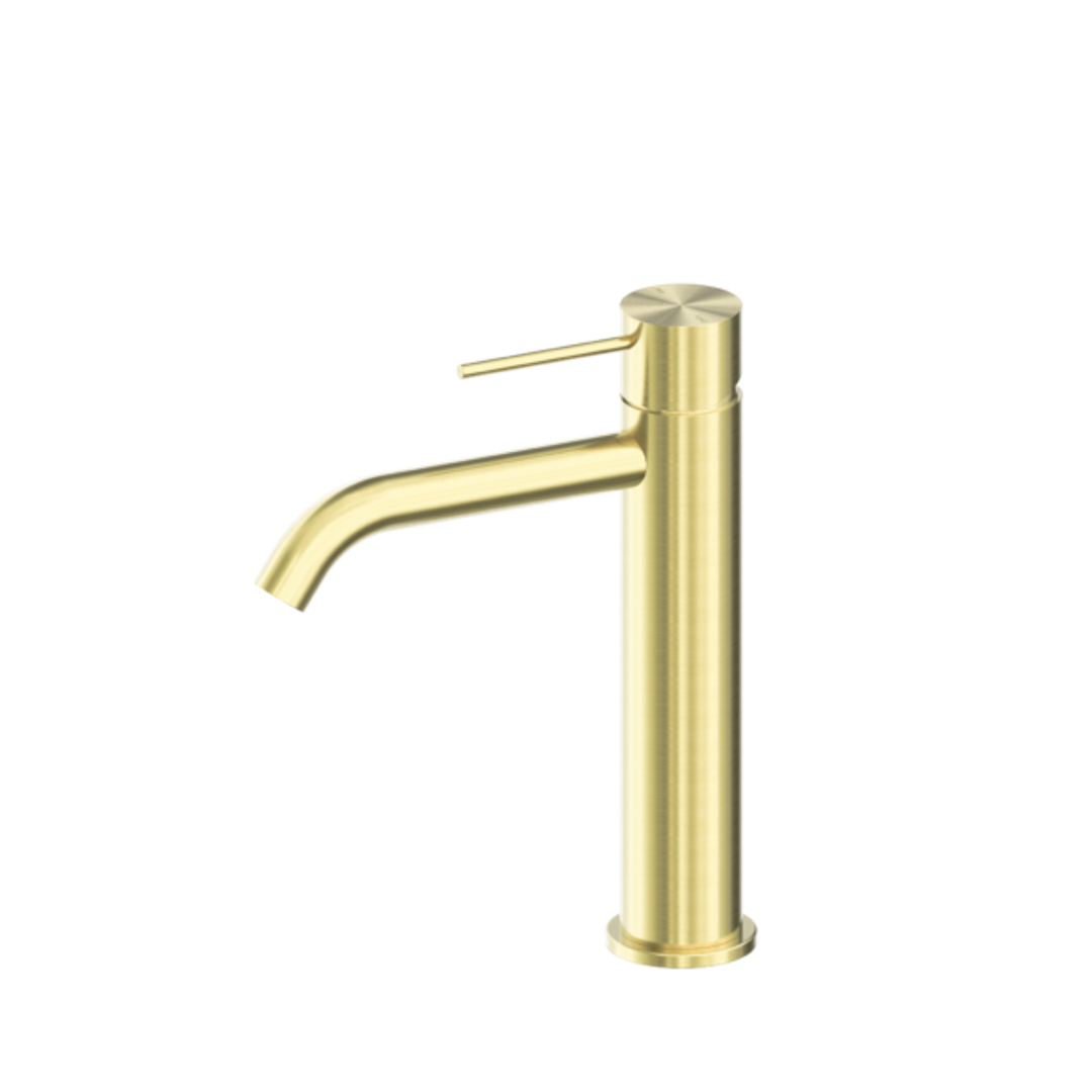 Nero Mecca Mid Tall Basin Mixer - Brushed Gold