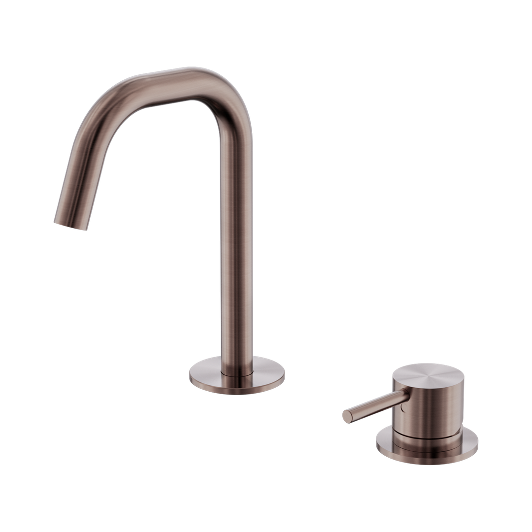 Nero Mecca Hob Baisn Mixer Set Edge Spout - Brushed Bronze