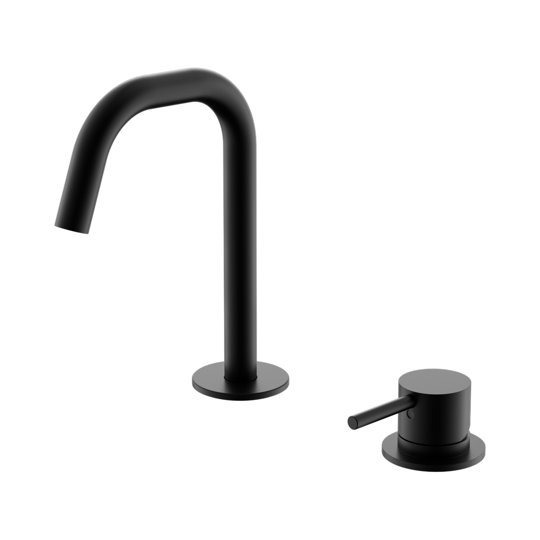 Nero Mecca Hob Baisn Mixer Set Edge Spout - Matte Black