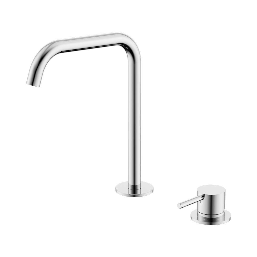 Nero Mecca Hob Bath/Kitchen Mixer Set Edge Spout - Chrome
