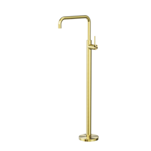 Nero Mecca Freestanding Bath Mixer Square Shape - Brushed Gold