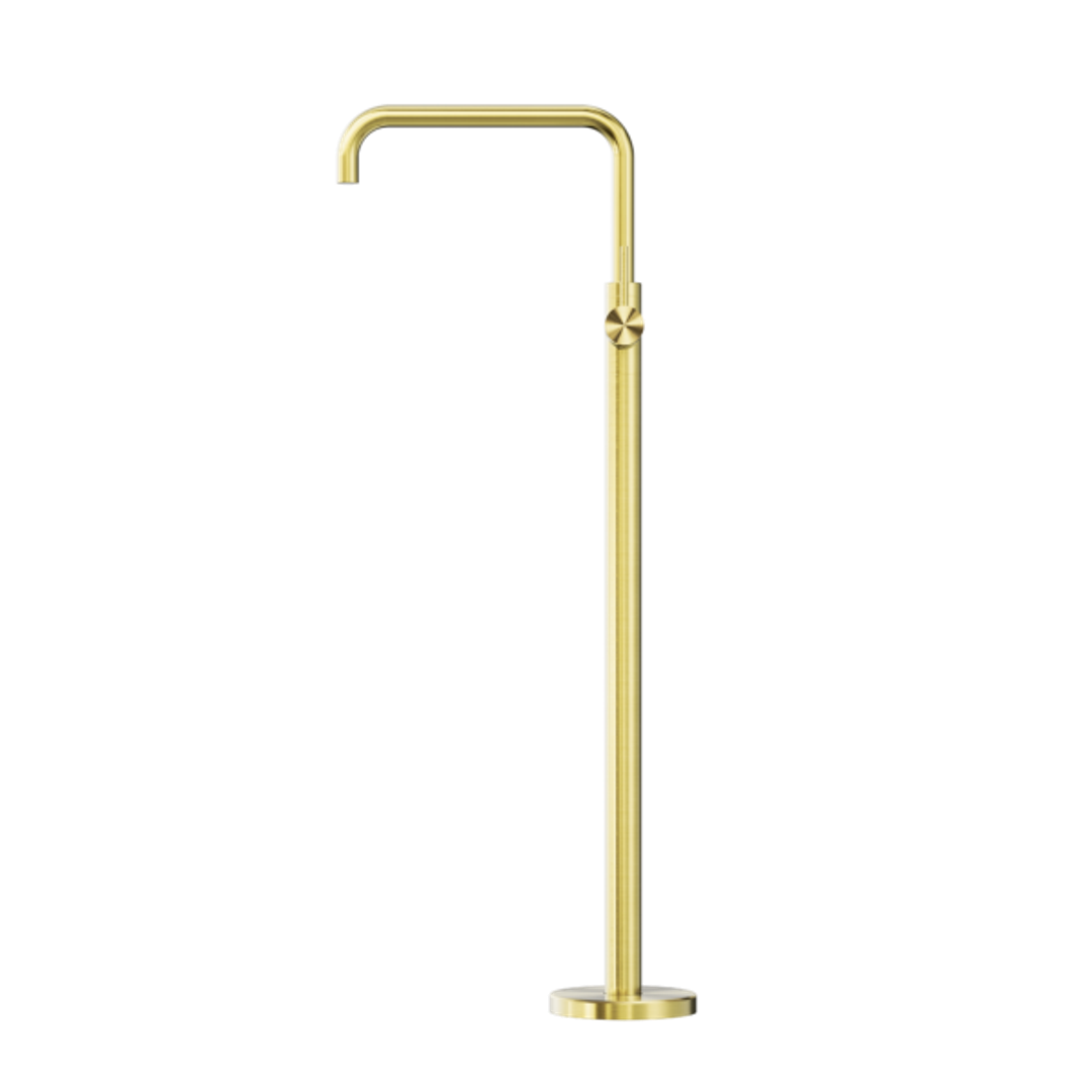 Mecca Freestanding Bath Nero Mixer Square Shape - Brushed Gold