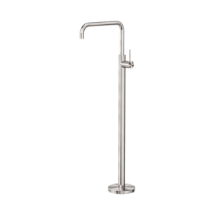 Nero Mecca Freestanding Bath Mixer Square Shape - Brushed Nickel