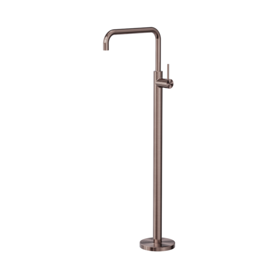 Nero Mecca Freestanding Bath Mixer Square Shape - Brushed Bronze Nr221903Bbz