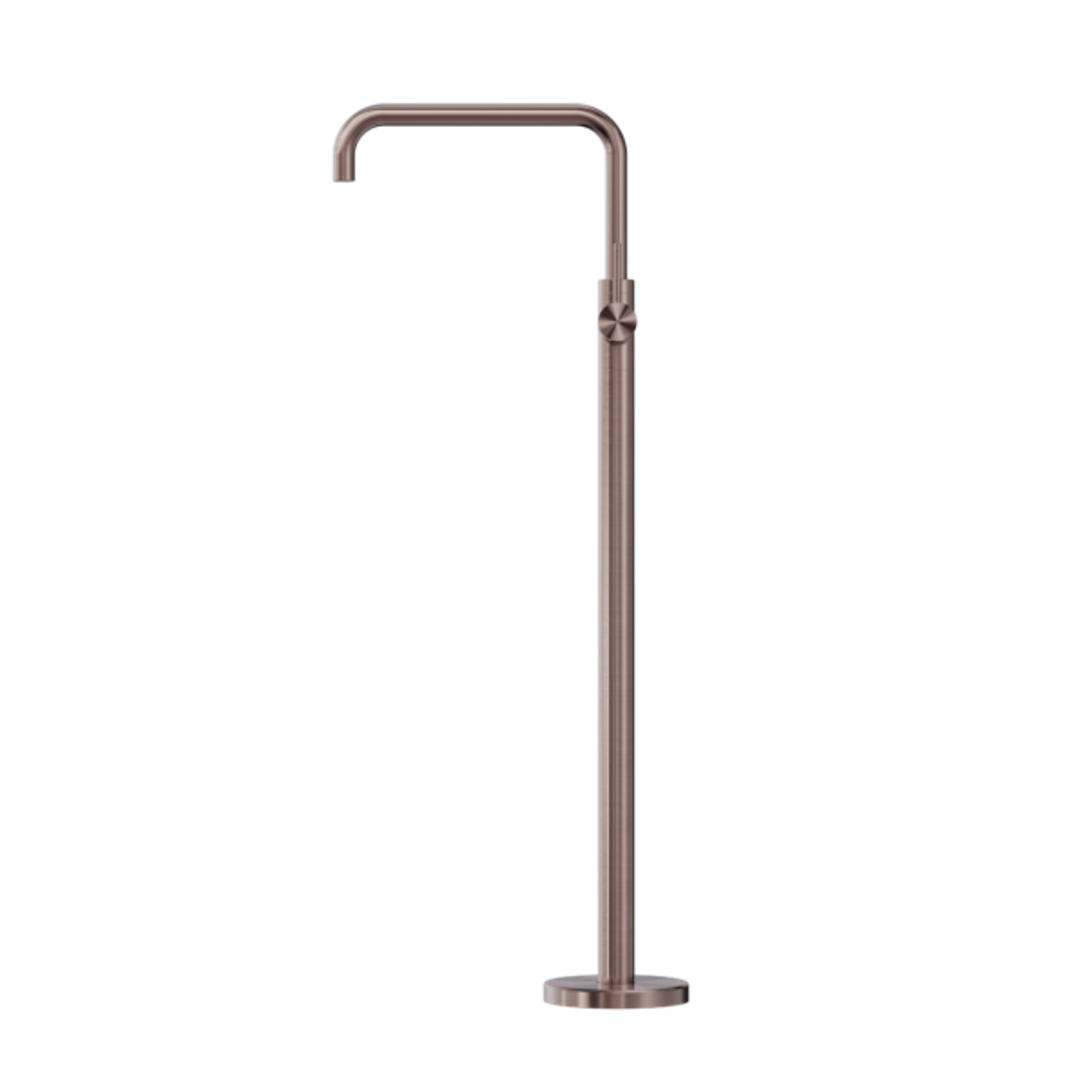 Mecca Freestanding Bath Nero Mixer Square Shape - Brushed Bronze
