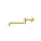 Nero Mecca Wall Mounted Swivel Basin/Bath Spout Only 225mm - Brushed Gold