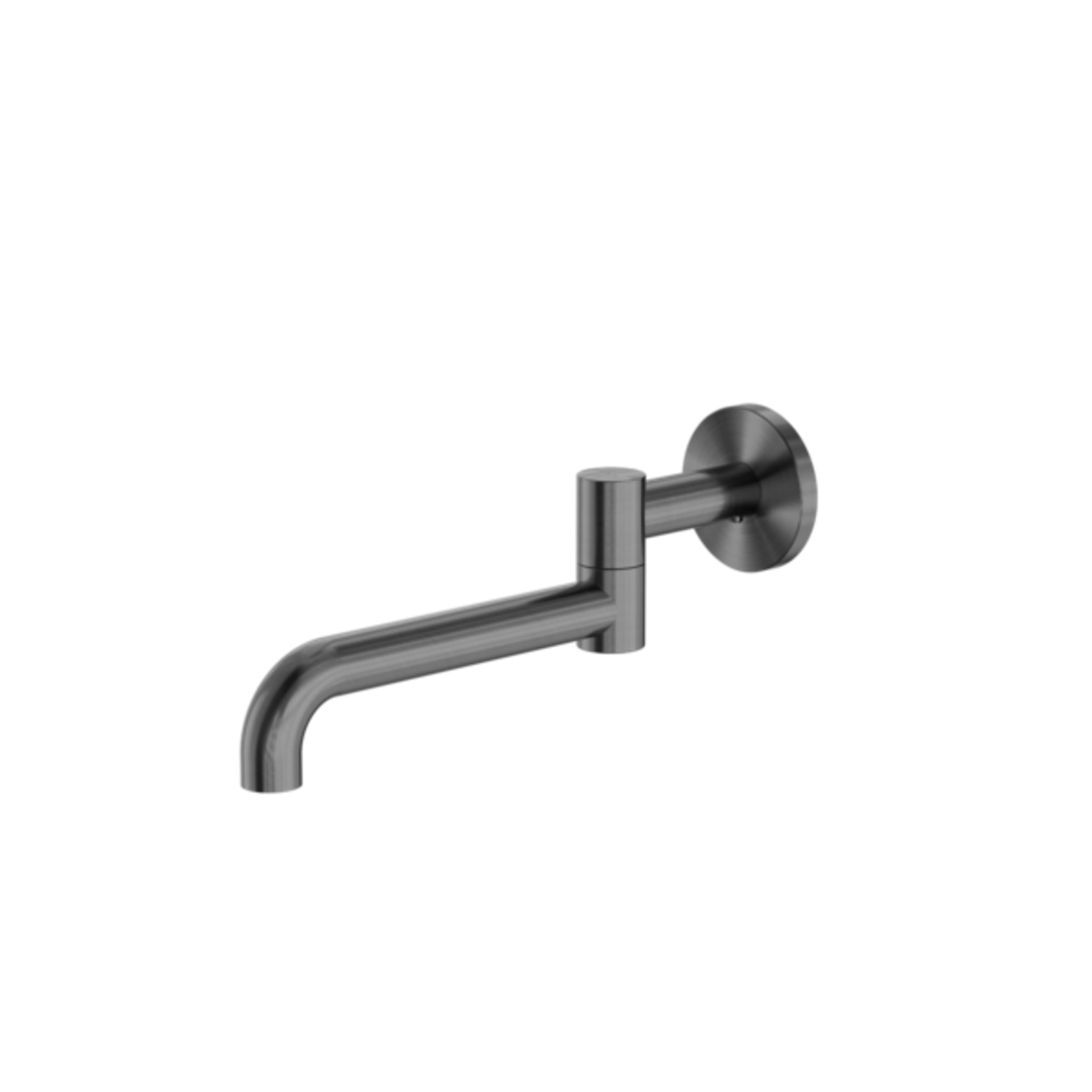 Nero Mecca Wall Mounted Swivel Basin/ Bath Spout Only 225mm - Gun Metal Nr221903Ggm