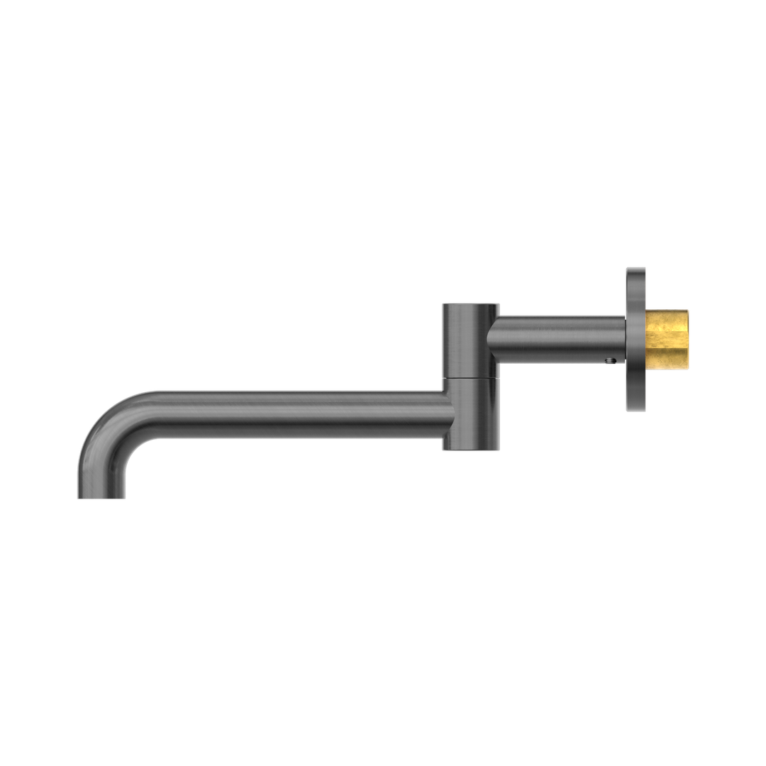 Mecca Wall Mounted Swivel Nero Basin/Bath Spout Only 225mm - Gunmetal