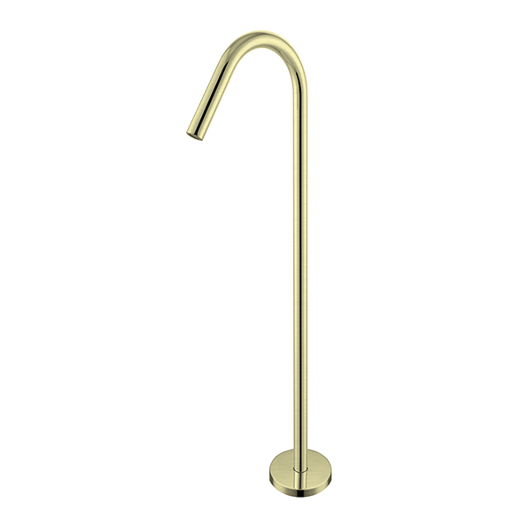 Nero Bianca Floor Standing Bath Spout - Brushed Gold