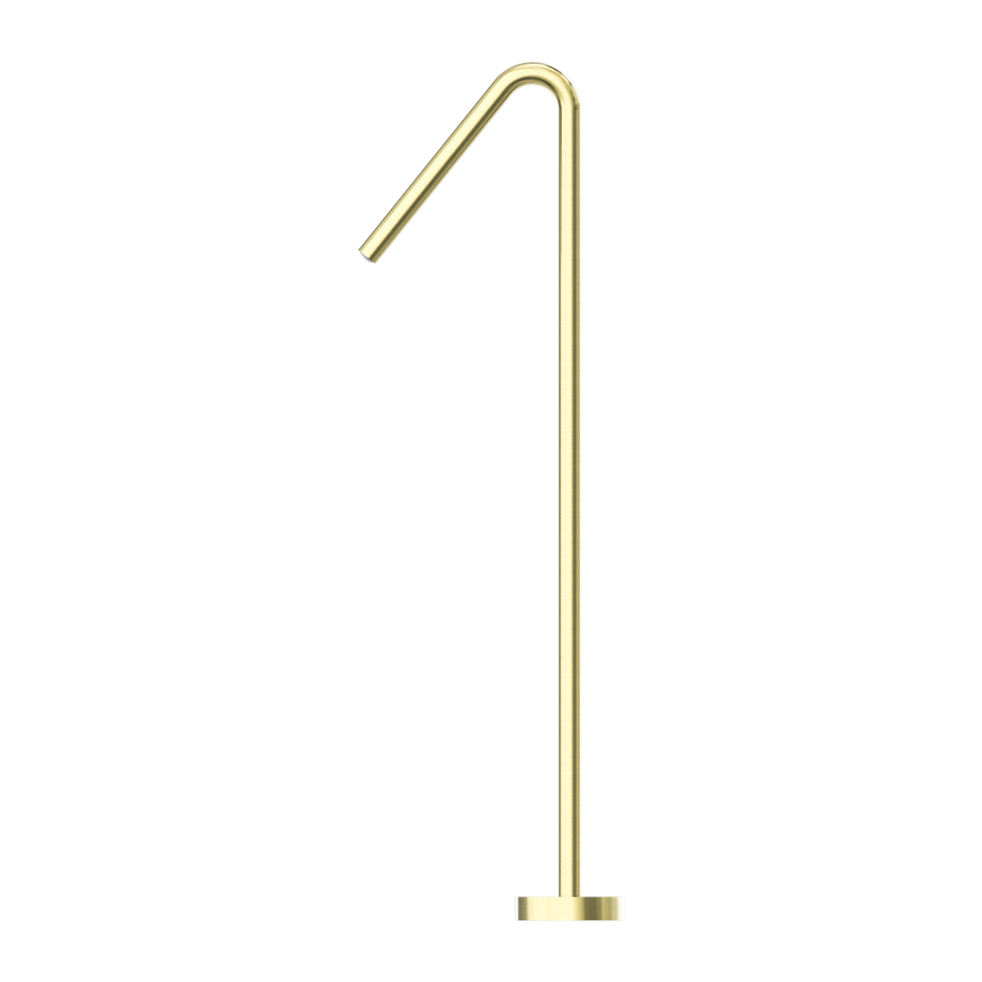 Nero Bianca Floor Standing Bath Spout - Brushed Gold