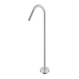 Nero Bianca Floor Standing Bath Spout - Brushed Nickel