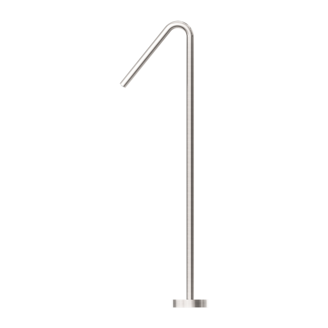 Nero Bianca Floor Standing Bath Spout - Brushed Nickel