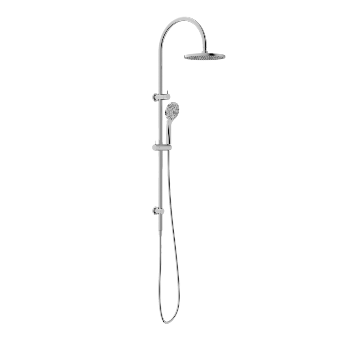 Nero Mecca Twin Shower With Air Shower - Chrome