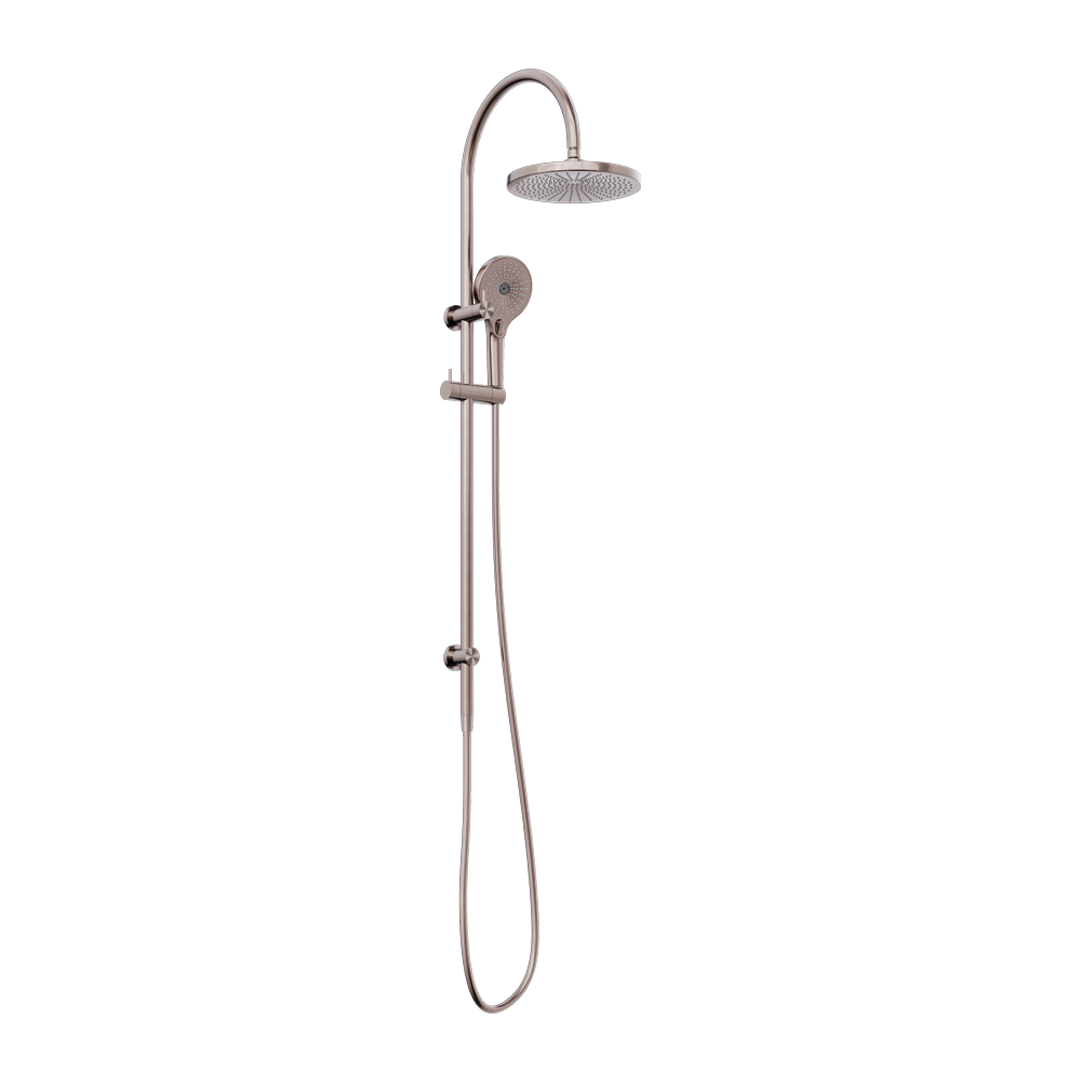 Nero Mecca Twin Shower With Opal Shower - Brushed Bronze