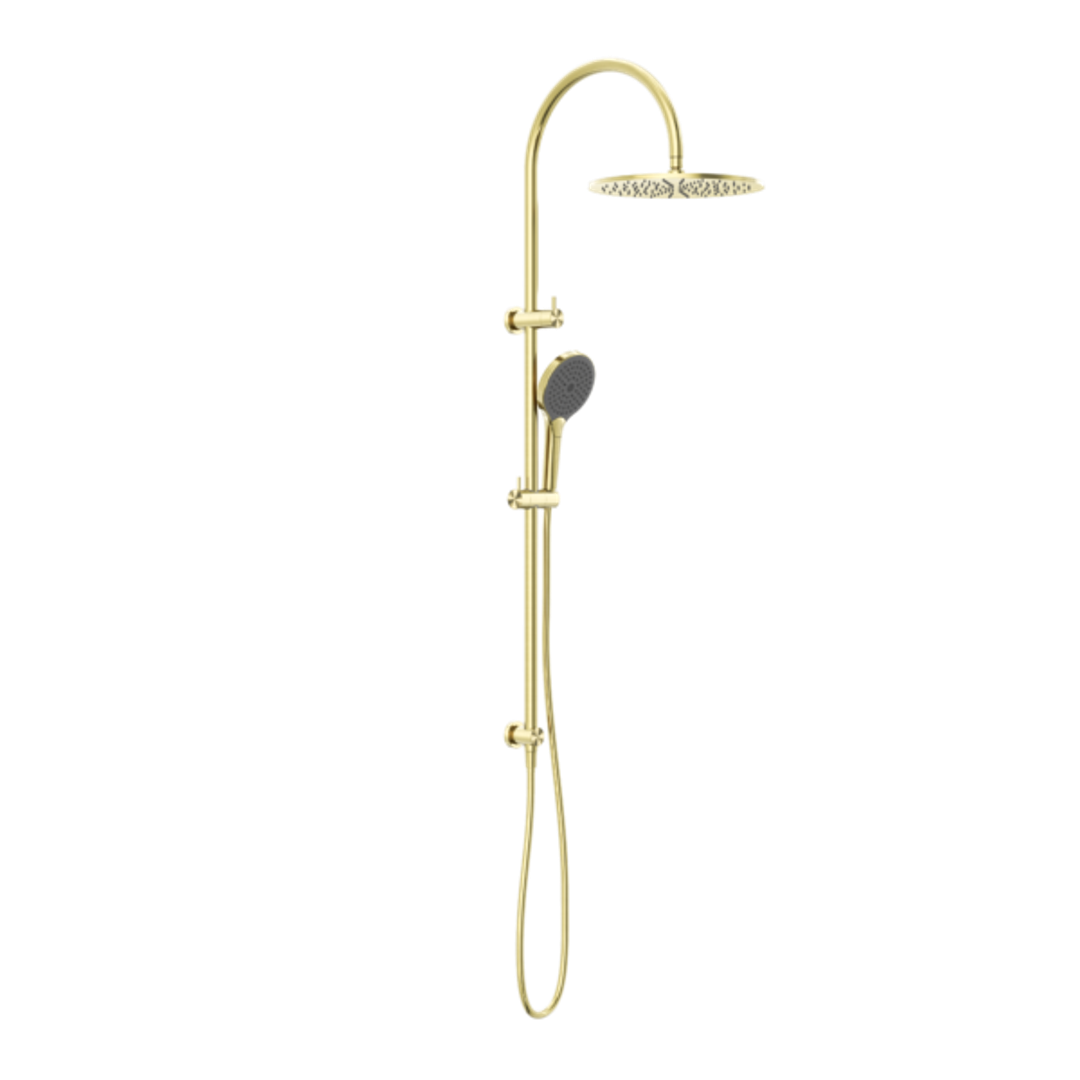 Nero Mecca Twin Shower With Air Shower II - Brushed Gold Nr221905Hbg