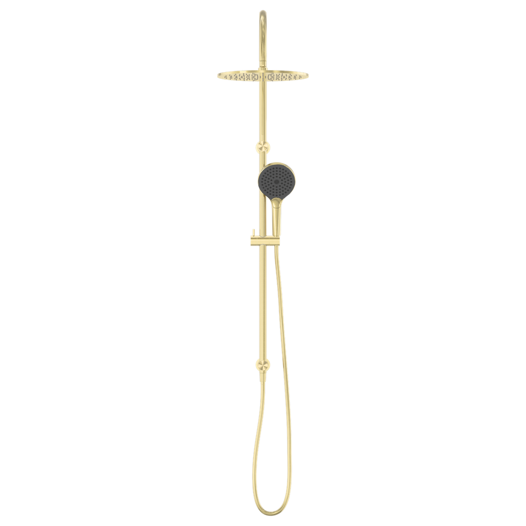 Nero Mecca Twin Shower With Air Shower II - Brushed Gold Nr221905Hbg
