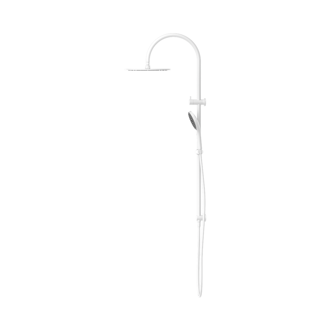 Nero Mecca Twin Shower With Air Shower II - Matte White Nr221905Hmw