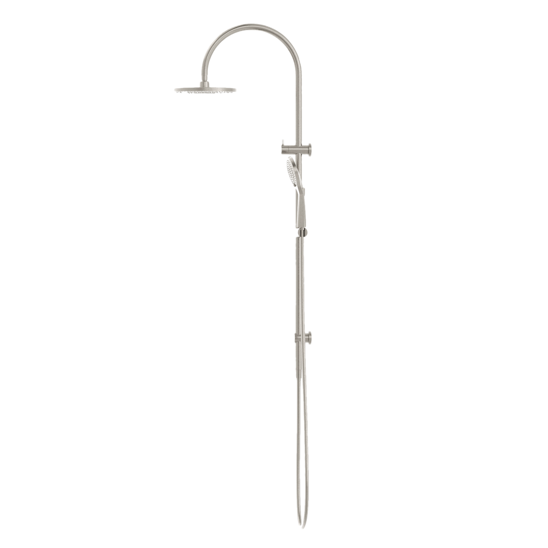 Nero Mecca Twin Shower With Air Shower - Brushed Nickel