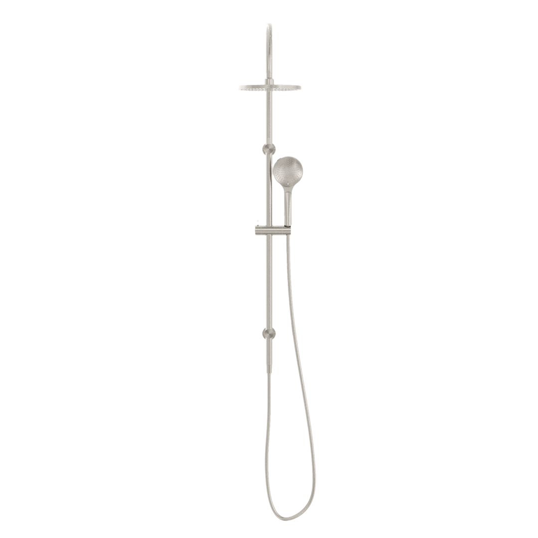 Nero Mecca Twin Shower With Air Shower - Brushed Nickel