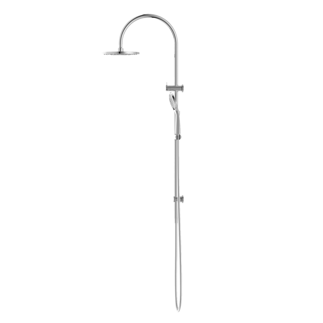 Nero Mecca Twin Shower With Air Shower - Chrome