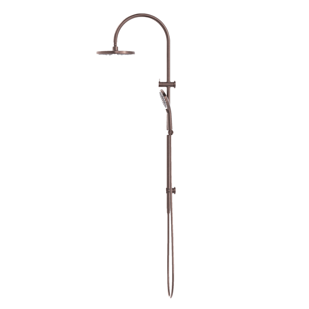 Nero Mecca Twin Shower With Opal Shower - Brushed Bronze