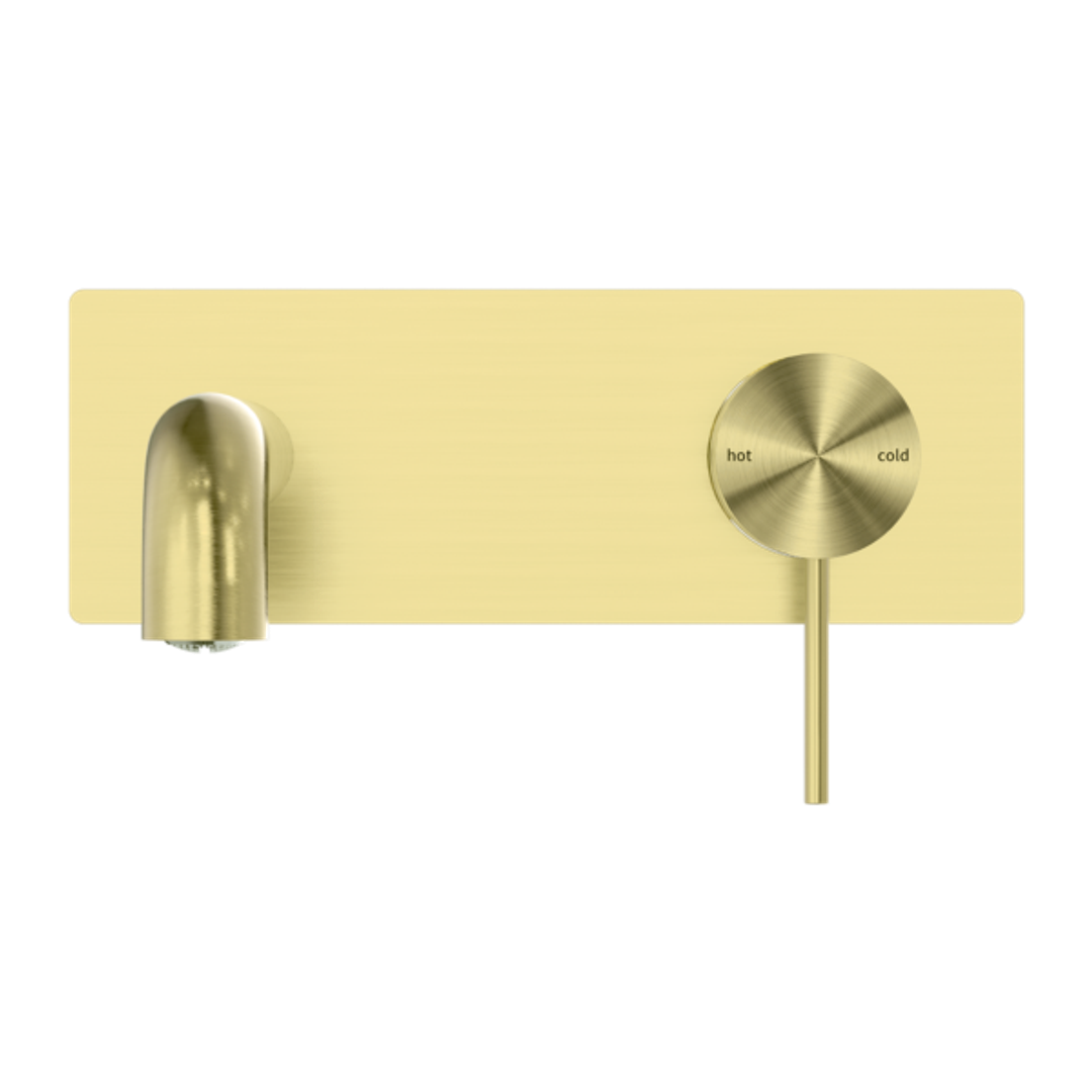 Mecca Wall Basin Nero Mixer 160mm Spout - Brushed Gold
