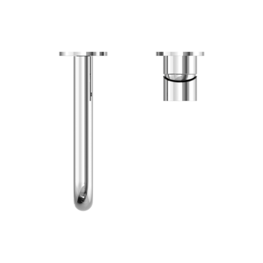Mecca Wall Basin Nero Mixer Separate Back Plate 185mm Spout - Chrome