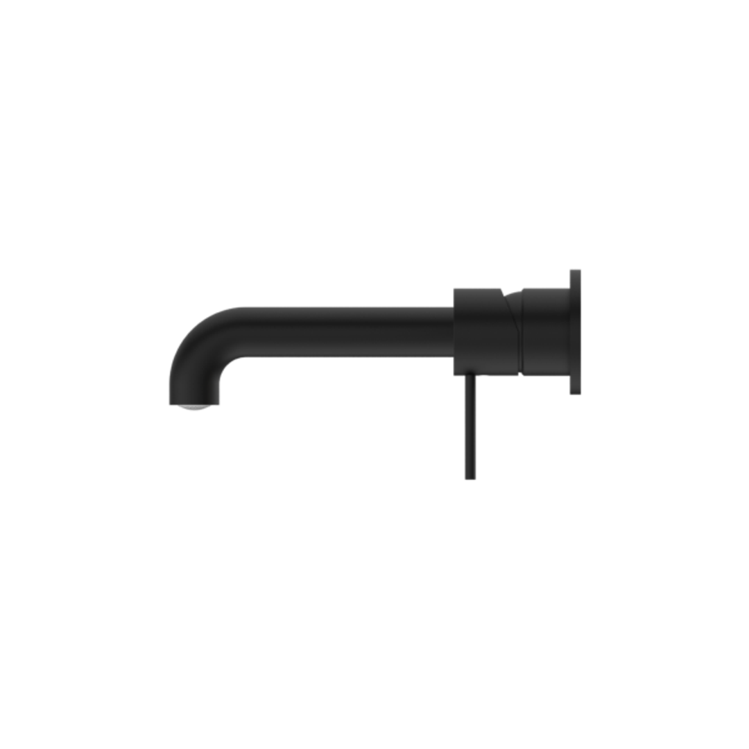 Mecca Wall Basin Nero Mixer Separate Back Plate 230mm Spout - Matt Black
